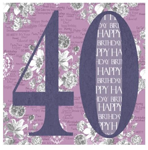 40th Birthday card