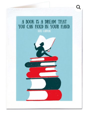 A Book is a dream - Blank Greeting Card card The Northern Line 