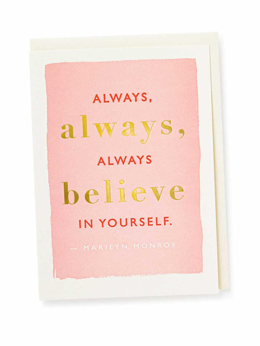 believe in yourself greeting card