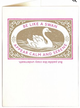 be like a swan card