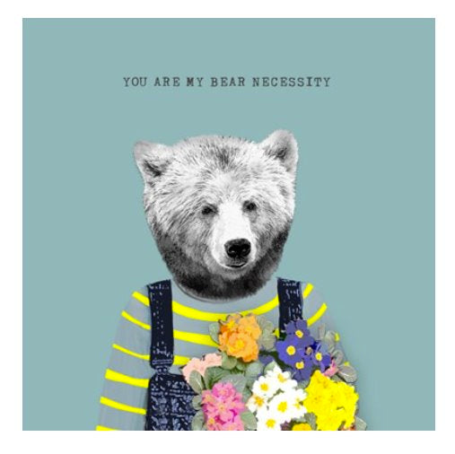 Bear Necessity - Blank Greeting Card card The Northern Line 