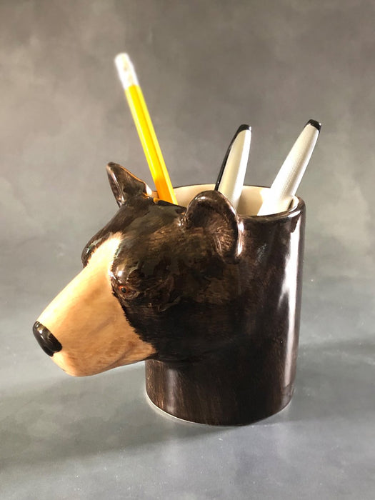 black bear pencil pot