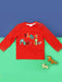 planet protector long sleeve baby and toddler red top