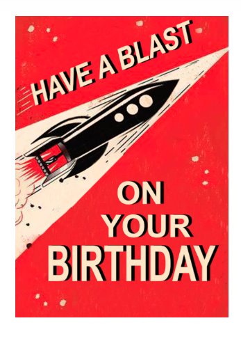 Blast Birthday Card - Blank Greeting Card card The Northern Line 