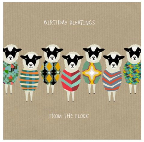 Bleatings from the Flock Birthday Card - Blank Greeting Card card The Northern Line 