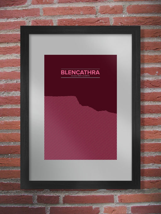 Geometric and contemporary styled poster of Blencathra the famous Lake District fell.