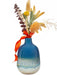 blue dipped glaze bud vase