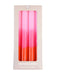 Box of 4 Dip Dye Candles - Pink and Orange Kitchen and Dining The Northern Line 
