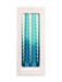 Box of 4 Two Tone Spiral Candles - Blue and Green Kitchen and Dining The Northern Line 