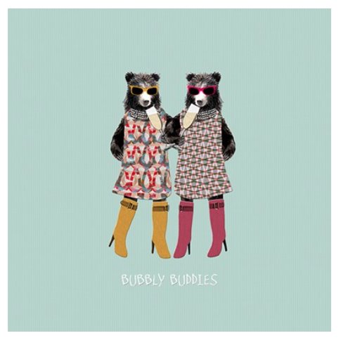 Bubbly Buddies - Blank Greeting Card card The Northern Line 