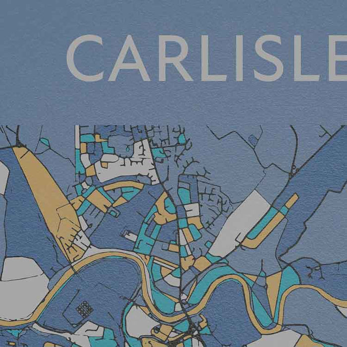 map of carlisle street poster print
