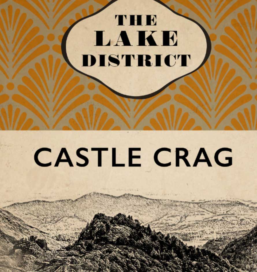 penguin book jacket style castle crag poster