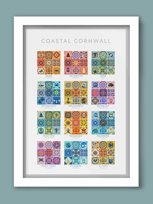 Cornwall coastal abstract print