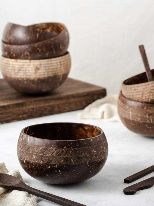 Coconut Bowl & Spoon Set Kitchen and Dining Jungle Culture 