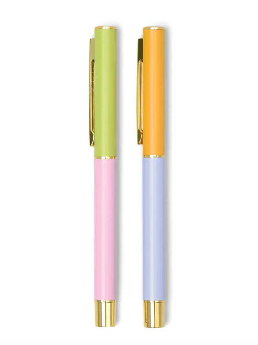 duo colour block pen set