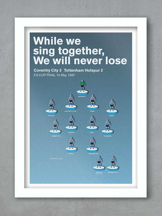 Coventry City 1987 FA Cup Final  Football Poster print