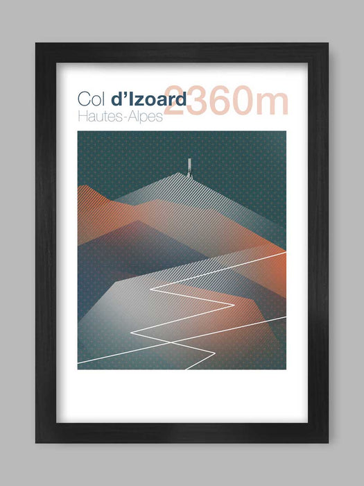 Cycling Climbs Poster Print - Col D'Izoard The Northern Line 