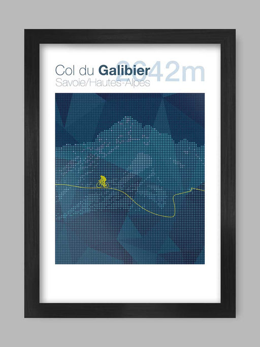 Cycling Climbs Poster Print - Col du Galibier The Northern Line 