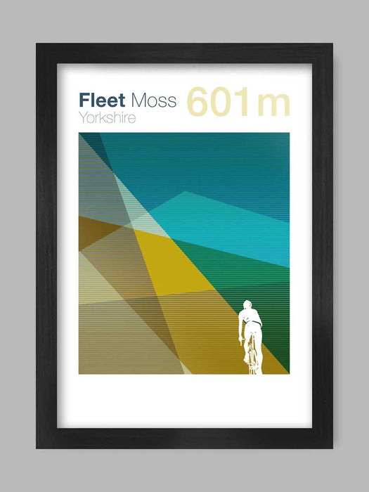 Cycling Climbs Poster Print - Fleet Moss The Northern Line 