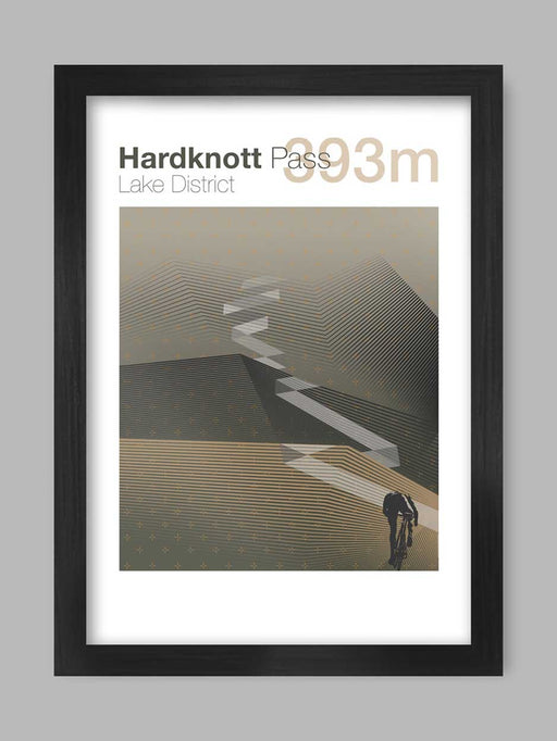 Cycling Climbs Poster Print - Hardknott Pass The Northern Line 