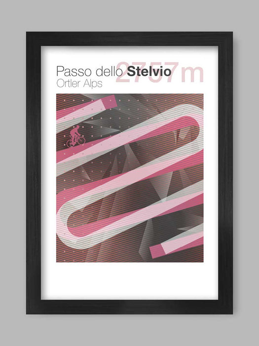 Cycling Climbs Poster Print - Passo Dello Stelvio The Northern Line 