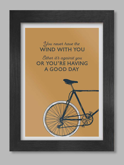 a4 cycling mantra poster