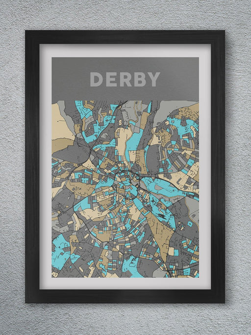 Derby street map poster
