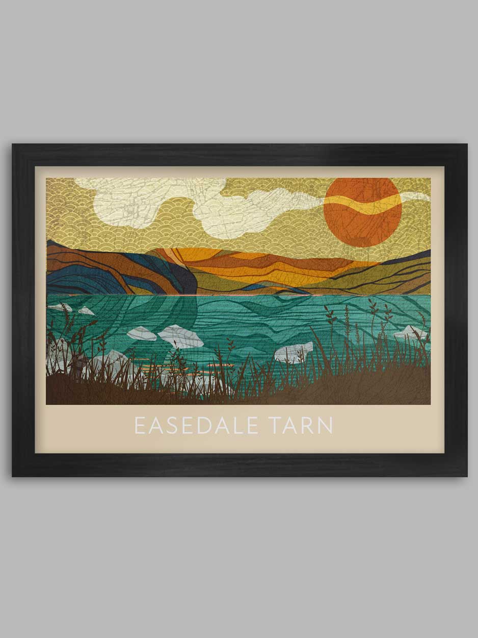 easedale tarn lake district poster print. Lake District National Park
