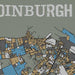 edinburgh coloured map poster