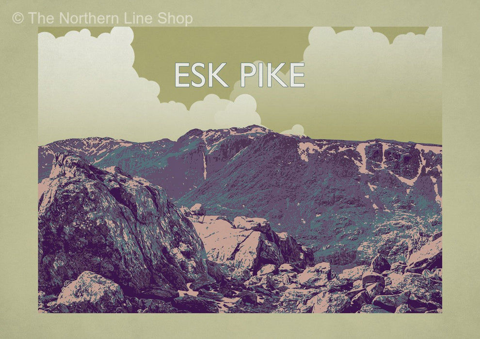 Esk Pike - The Lake District Fells Poster Print