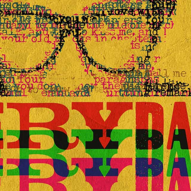 Elvis Costello Music quote poster in yellow image detail