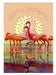 flamingo sunset card