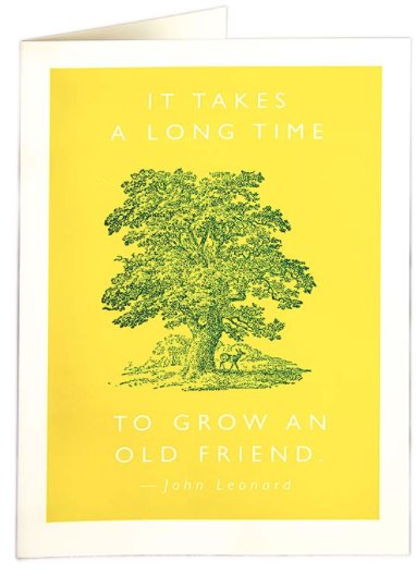 Friendship Quote - Blank Greeting Card card The Northern Line 