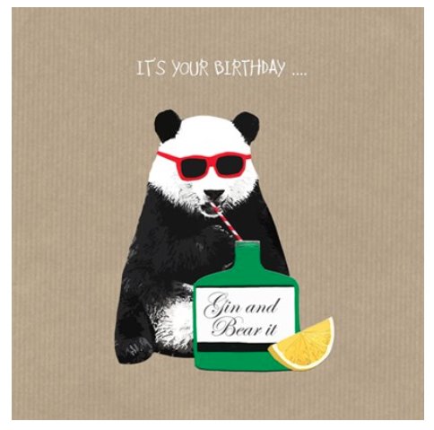 gin & bear it card