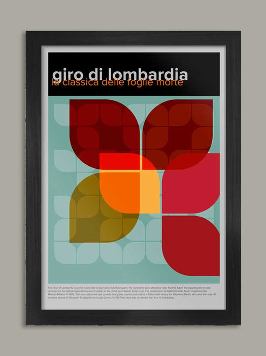 Giro di Lombardia Geometric Poster.