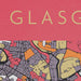 glasgow street map poster