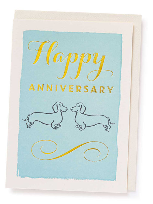 anniversary sausage dog card