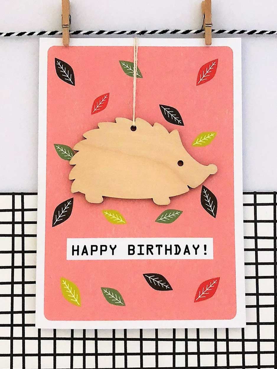 hedgehog birthday card