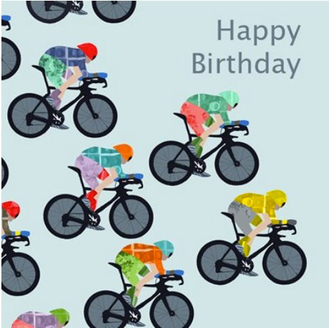 cycling birthday card