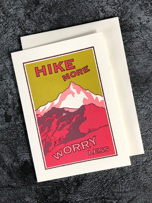Hike More Worry Less Greetings Card card The Northern Line 