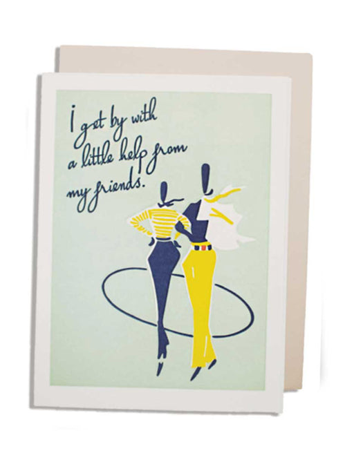 i get by with a little help quote card