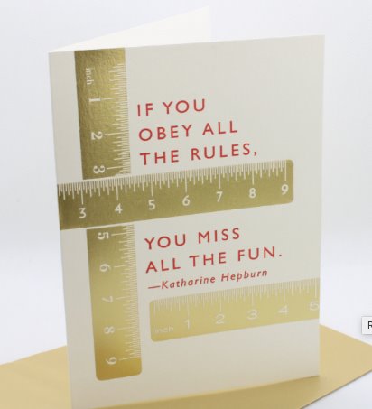 If you obey all the rules - Blank Greeting Card card The Northern Line 