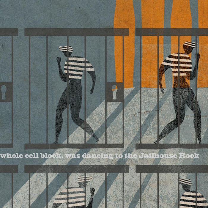 Jailhouse Rock - Elvis Book Jacket Print. Inspired by the old retro Penguin book covers