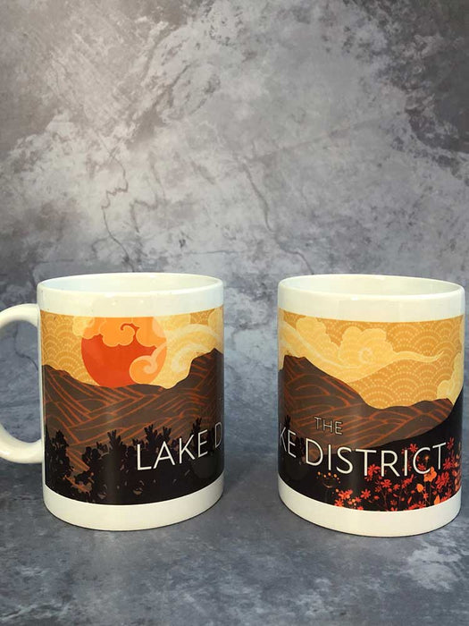 Lake District Mountains Mug Designed by The Northern Line Kitchen and Dining TNL 