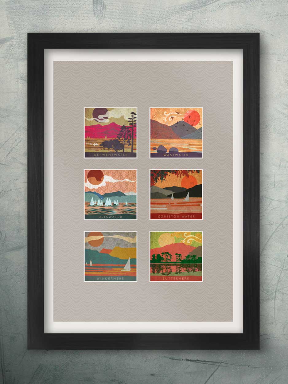 Lakes of Lake District poster