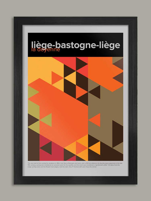 Liège-Bastogne-Liège Cycling Poster Print - geometric.
