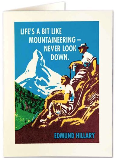 mountaineering greeting card
