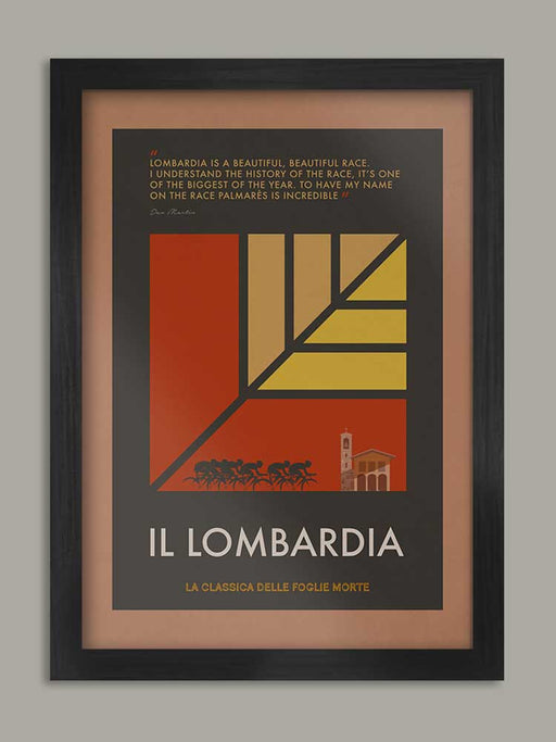 Lombardia Cycling Poster print - The Monuments. The great Autumnal classic.