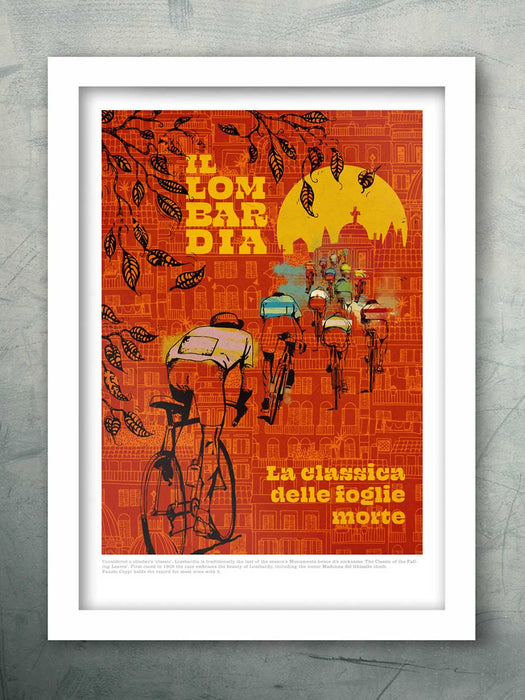 cycling poster print of Il Lombardia