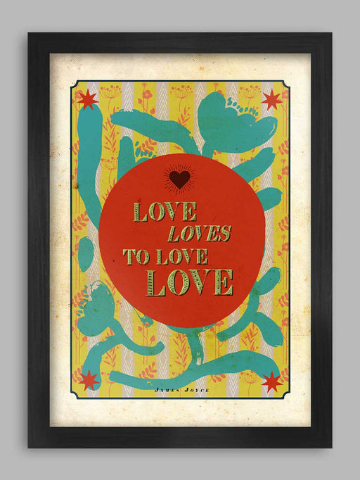 James Joyce Love Loves To Love Love poster print